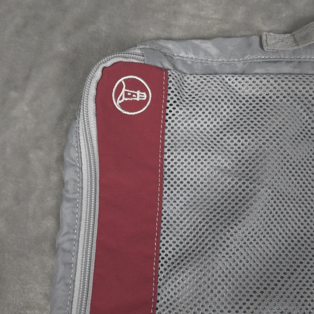 Lands End Packing Cubes Lot Of 2 Gray Pink Travel Organizers Compression Luggage